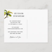 We verplaatsten Waterfront Dock Palm Tree Nieuw ad Aankondigingskaart (Achterkant)