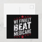 We verslaan eindelijk Medicare Trump Biden verkiez Briefkaart (Voorkant / Achterkant)