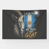 We vertrouwen onze GOAT Argentinië Fan Spandoek (Horizontaal)