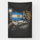 We vertrouwen onze GOAT Argentinië Fan Spandoek (Verticaal)