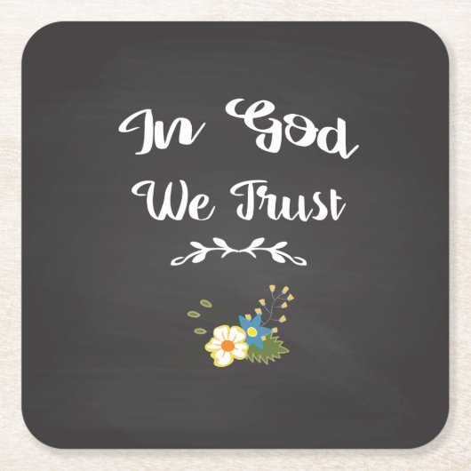 We vertrouwen op Inspirerend Onderzetters in God (Voorkant)