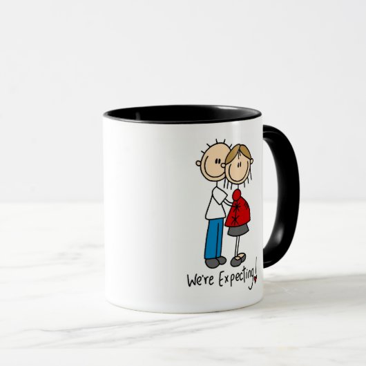 We verwachten Baby-overhemden en cadeaus Mok (Voorkant rechts)