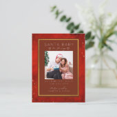 We verwachten Baby zwangerschapsaankondiging xmas Feestdagenkaart (Staand voorkant)