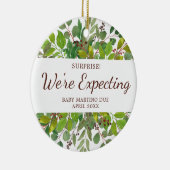 We verwachten dat Baby persoonlijke zwangerschappe Keramisch Ornament (Rechts)
