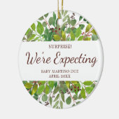 We verwachten dat Baby persoonlijke zwangerschappe Keramisch Ornament (Links)