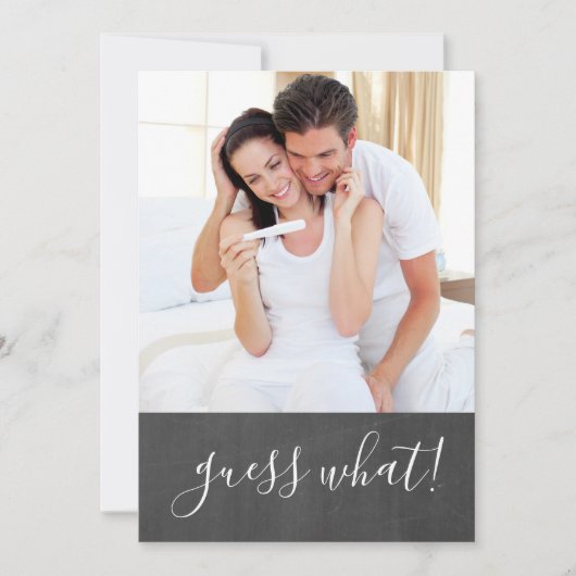 We verwachten dat Chalkboard Fotozwangerschap Aankondiging (Voorkant)