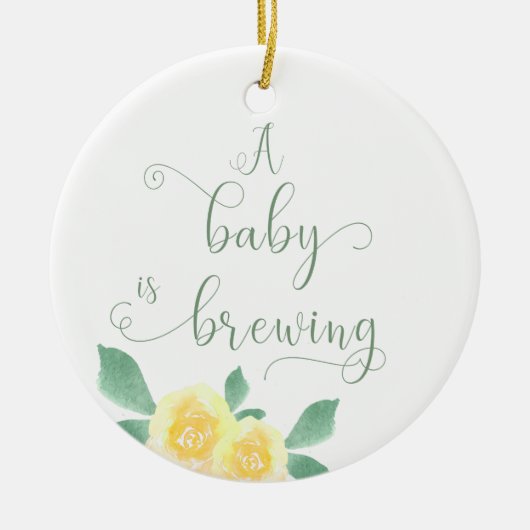 We verwachten dat een Baby gepersonaliseerd brouwt Keramisch Ornament (Voorkant)