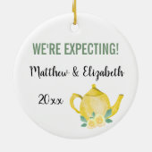 We verwachten dat een Baby gepersonaliseerd brouwt Keramisch Ornament (Achterkant)