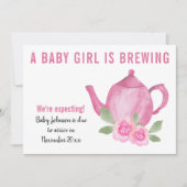 We verwachten dat een baby meisje zwanger wordt aankondiging (Voorkant)