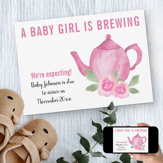 We verwachten dat een baby meisje zwanger wordt aankondiging