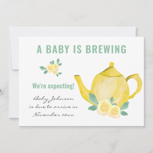 We verwachten dat Foto Baby zwanger wordt Aankondiging (Voorkant)