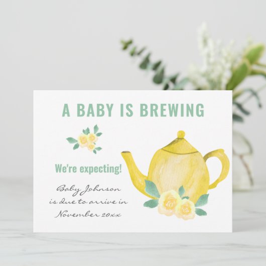 We verwachten dat Foto Baby zwanger wordt Aankondiging (Staand voorkant)