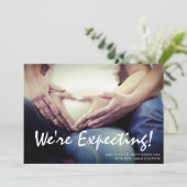 We verwachten een aankondiging van de Baby zwanger (Staand voorkant)