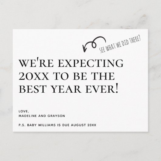 We verwachten een aankondiging van de zwangerschap (Voorkant)