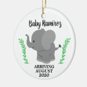 We verwachten een Baby-bekendmaking keramisch Orna Keramisch Ornament (Links)