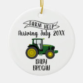 We verwachten een Baby-bekendmaking keramisch Orna Keramisch Ornament (Voorkant)