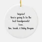 We verwachten een Baby-bekendmaking keramisch Orna Keramisch Ornament (Achterkant)