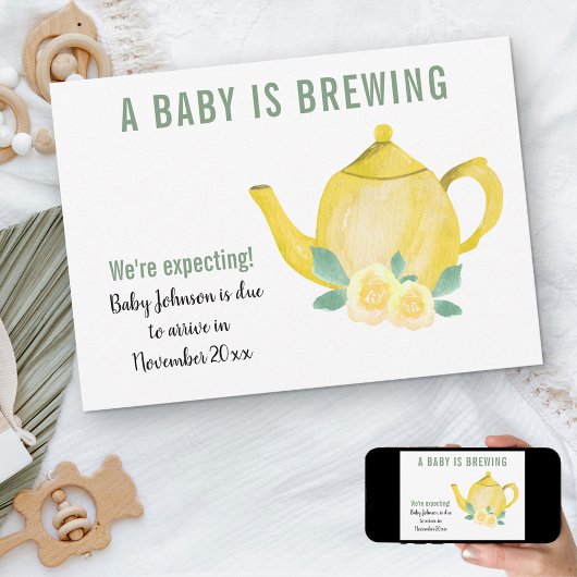 We Verwachten Een Baby is het Brouwen van Zwangers Aankondiging