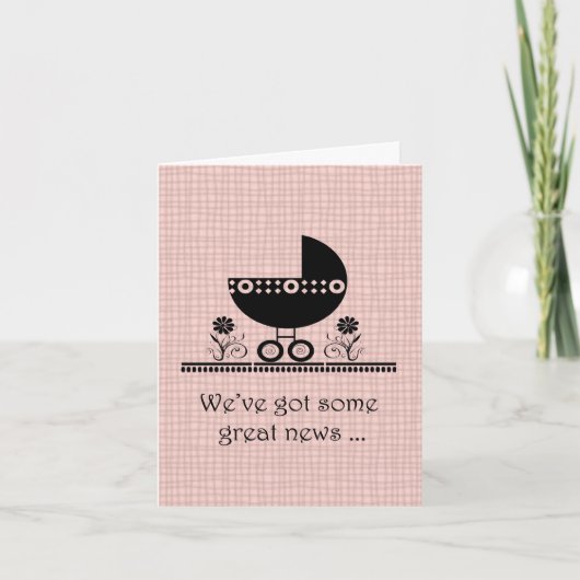 We verwachten een Baby Pink aankondiging (Voorkant)