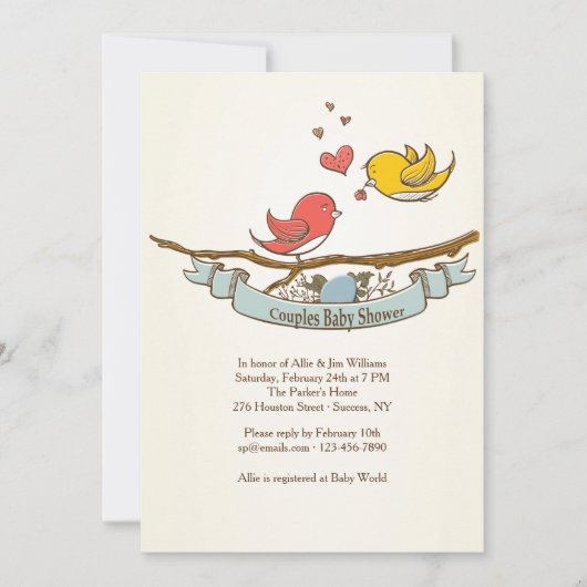 We verwachten een Baby shower-uitnodiging voor par Kaart (Voorkant)