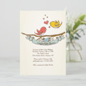 We verwachten een Baby shower-uitnodiging voor par Kaart (Staand voorkant)