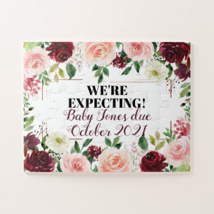 We verwachten een Baby uniek zwangerschaps- onthul Legpuzzel