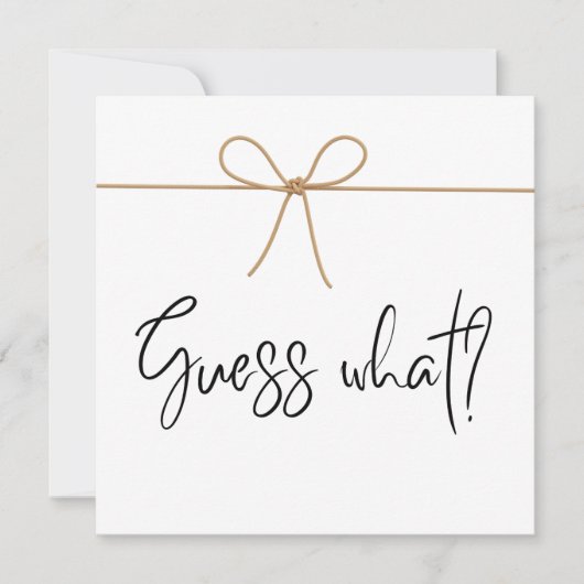 We verwachten een minimalistische zwangerschapsaan kaart (Voorkant)