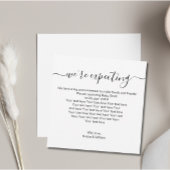 We verwachten een minimalistische zwangerschapsaan kaart