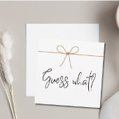 We verwachten een minimalistische zwangerschapsaan kaart