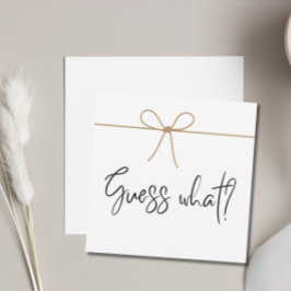 We verwachten een minimalistische zwangerschapsaan kaart