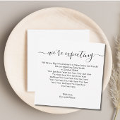 We verwachten een minimalistische zwangerschapsaan kaart