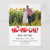 We verwachten een nieuwe baby met kerstmis feestdagenkaart (Voorkant)