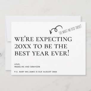 We verwachten een nieuwjaarsaankondiging feestdagenkaart