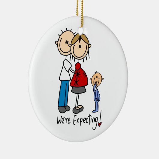 We verwachten een paar met Toddler Boy Ornament (Rechts)