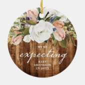We verwachten een persoonlijke zwangerschap die ho keramisch ornament (Achterkant)