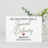 We verwachten een speciale zwangerschap bij de bev aankondiging (Staand voorkant)