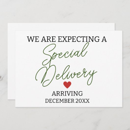 We verwachten een speciale zwangerschap bij de bev aankondiging (Voorkant / Achterkant)