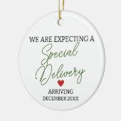 We verwachten een speciale zwangerschap bij de bev keramisch ornament (Links)