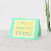 "We verwachten een tweeling!" Aankondiging (Voorkant)