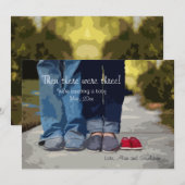 We verwachten een zwangerschapsaankondiging aankondiging (Voorkant / Achterkant)