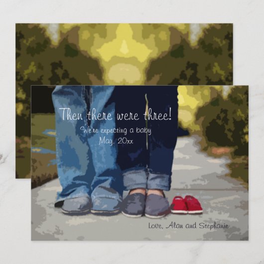 We verwachten een zwangerschapsaankondiging aankondiging (Voorkant / Achterkant)