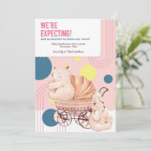 We verwachten een zwangerschapsaankondiging kaart (Staand voorkant)