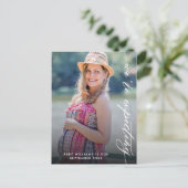 We verwachten een zwangerschapsaankondiging met fo briefkaart (Staand voorkant)