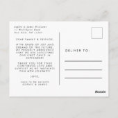 We verwachten een zwangerschapsaankondiging met fo briefkaart (Achterkant)