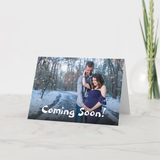 We verwachten Foto Modern Aankondiging (Voorkant)