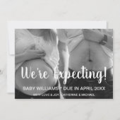 We verwachten grappige aankondiging van de geboort (Voorkant)