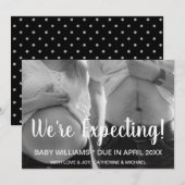 We verwachten grappige aankondiging van de geboort (Voorkant / Achterkant)