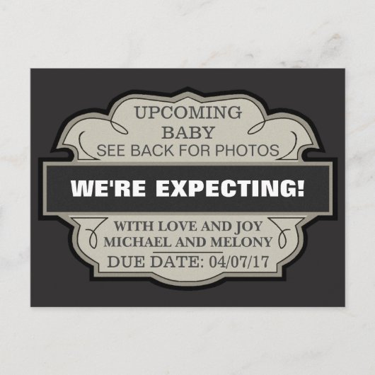 We verwachten het! Aankondiging op maat (Voorkant)