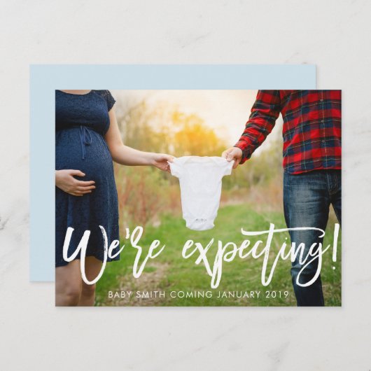 We verwachten het! aankondigingskaart (Voorkant / Achterkant)