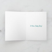 We verwachten het! Baby Boy Announcement Card Aankondiging (Binnen)